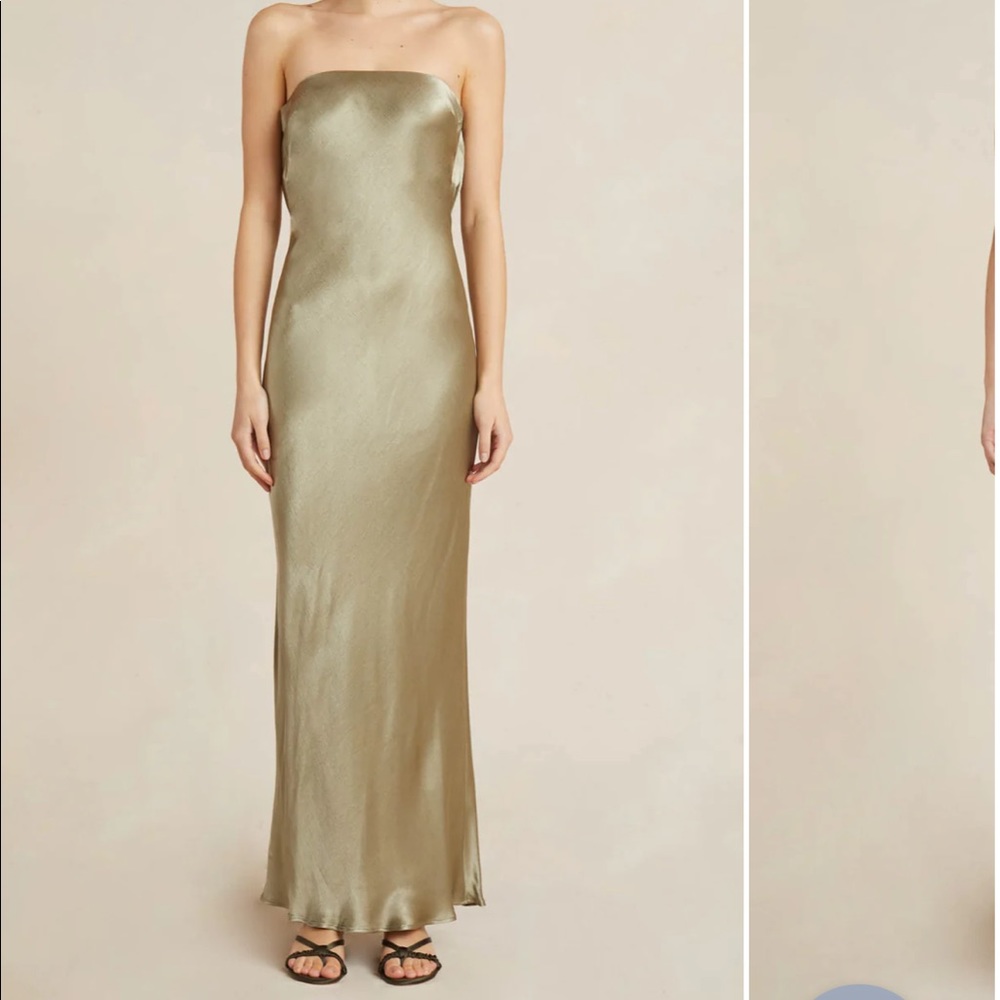 Bec & Bridge Moon Dance Strapless Dress Size 2 in Sage